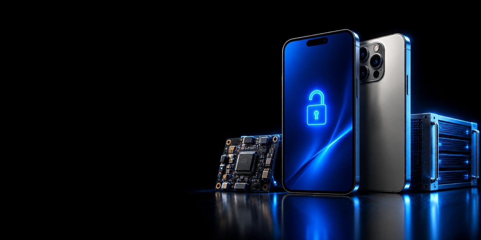 Smartphones with secure unlocking and server tools